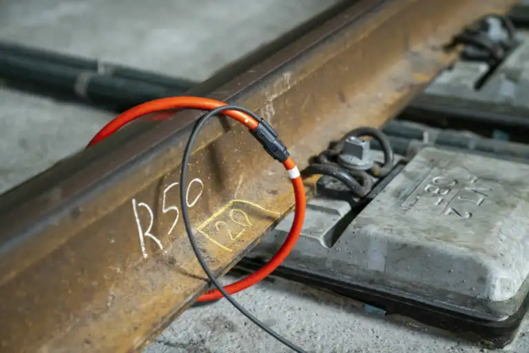 Close-up of a rail