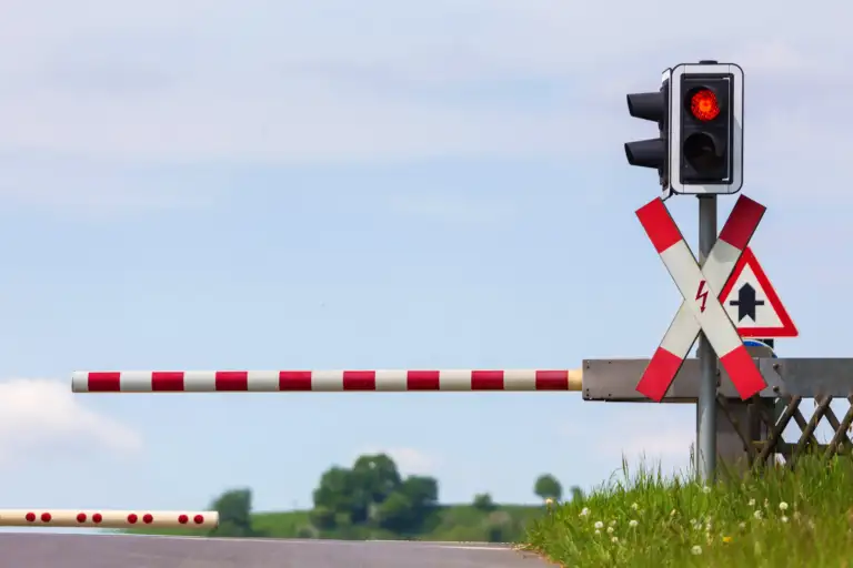 geschlossener, Deutscher Bahnübergang