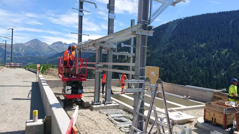 Arbeiten an der neuen Netzkopplungsstelle