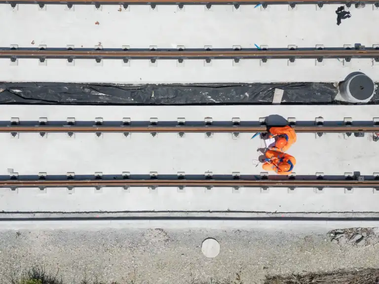 Enotrac engineers on a construction site in Lausanne
