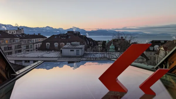 La vue depuis notre bureau de Lausanne